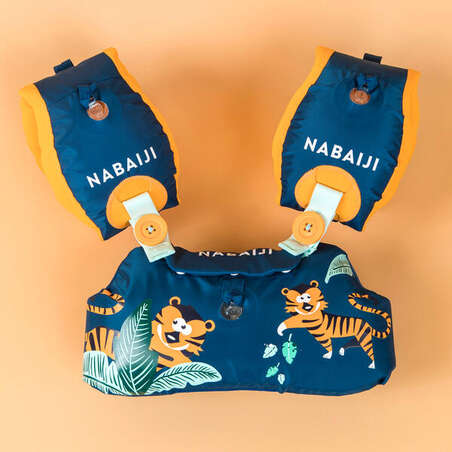 Brassards-Ceinture Piscine Evolutif TISWIM Enfant 15 à 30 kg Bleu "Tigre"