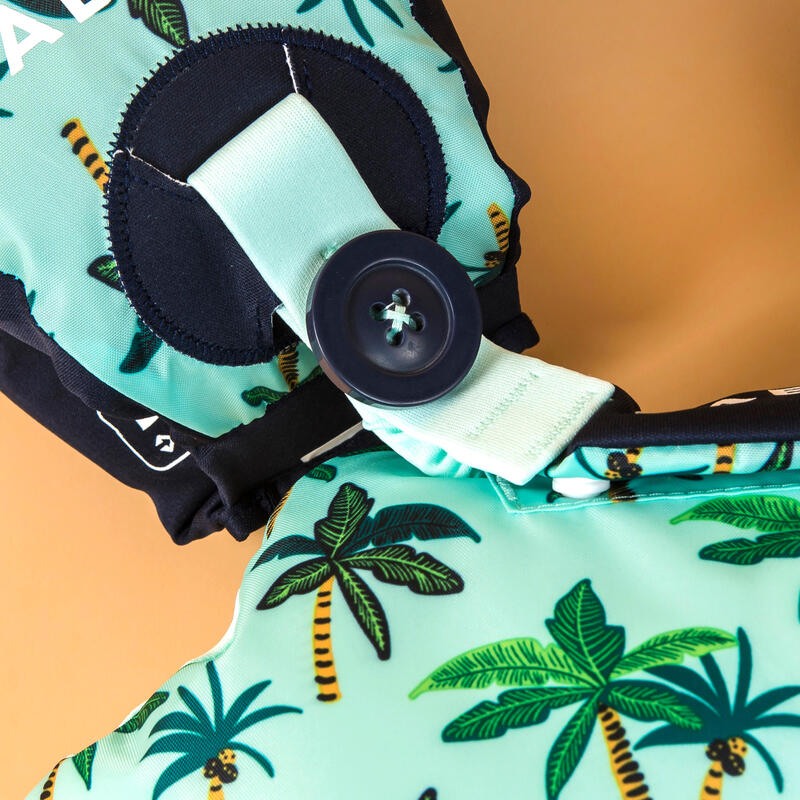 Meegroeiende zwembandjes voor kinderen (15-30 kg) Tiswim palmboomprint