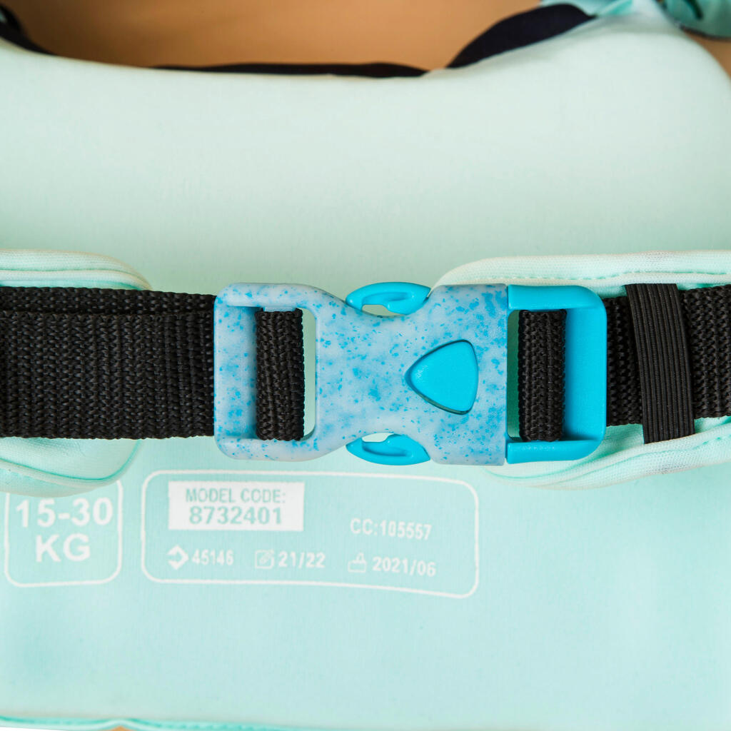 Kids’ Swimming Adjustable Pool Armbands-waistband 15 to 30 kg TISWIM “Tiger” blue