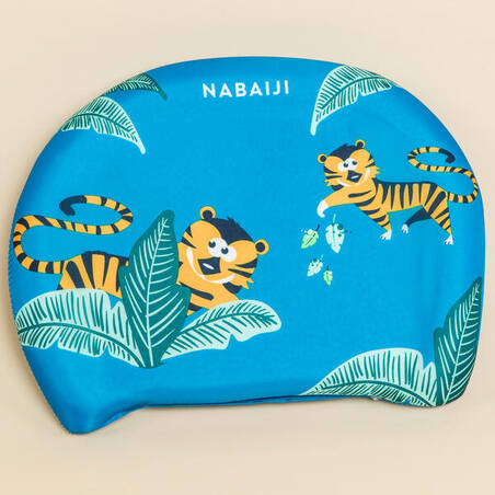 Kid's Swim Board blue with "TIGER" print