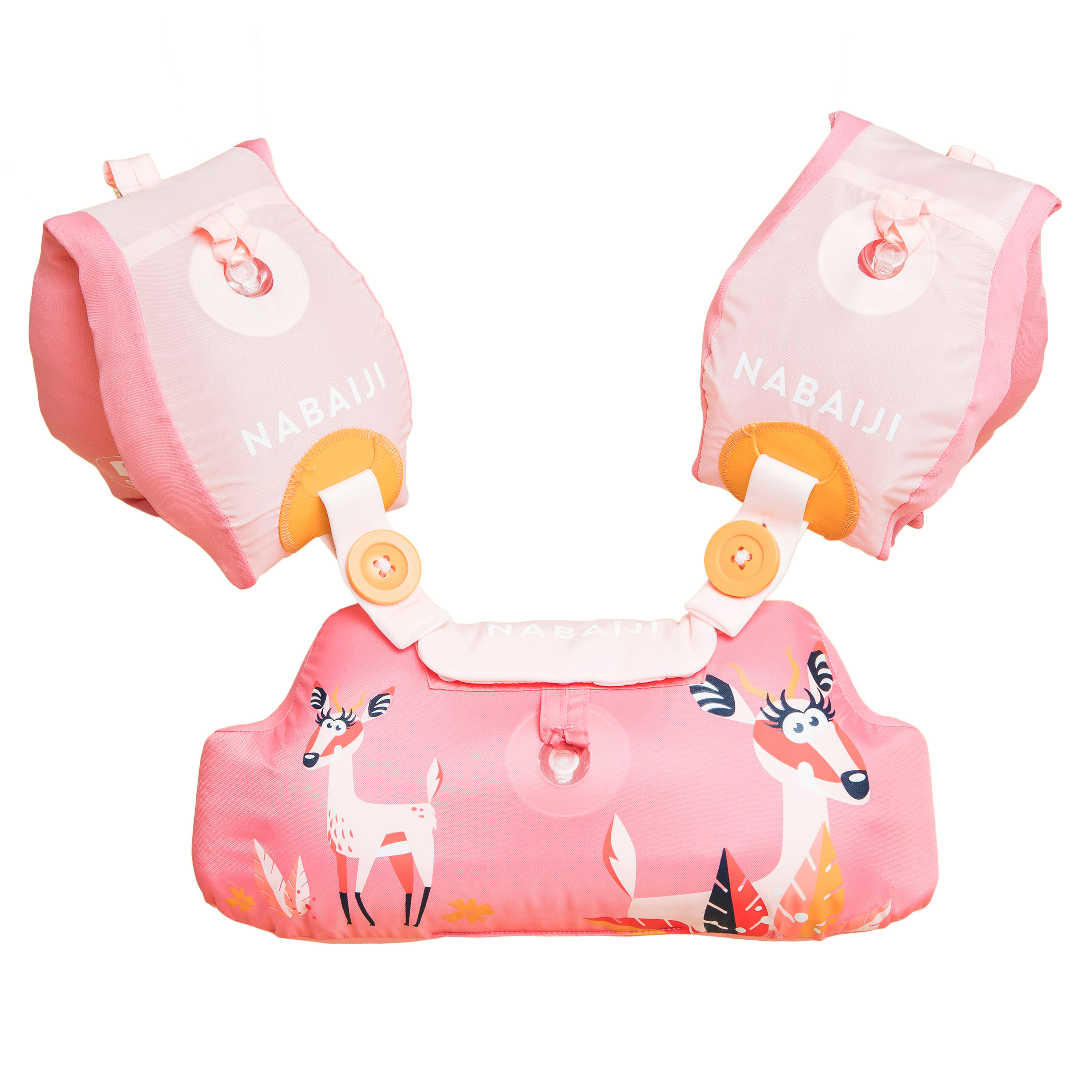 Schwimmflügel-Gürtel Schwimmbad, erweiterbar, Tiswim, Kinder 15-30 kg, pink 11/11