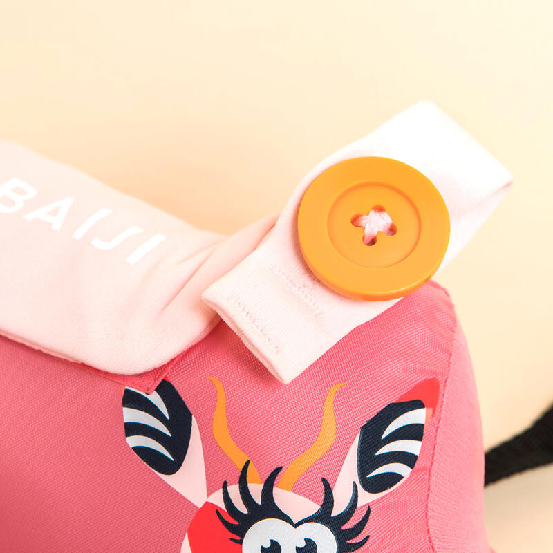 Dětský plavecký pás s rukávky Tiswim 15-30 kg růžový s gazelou