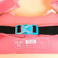 Kids’ Swimming Adjustable Pool Armbands-waistband 15 to 30 kg TISWIM “Gazelle” pink