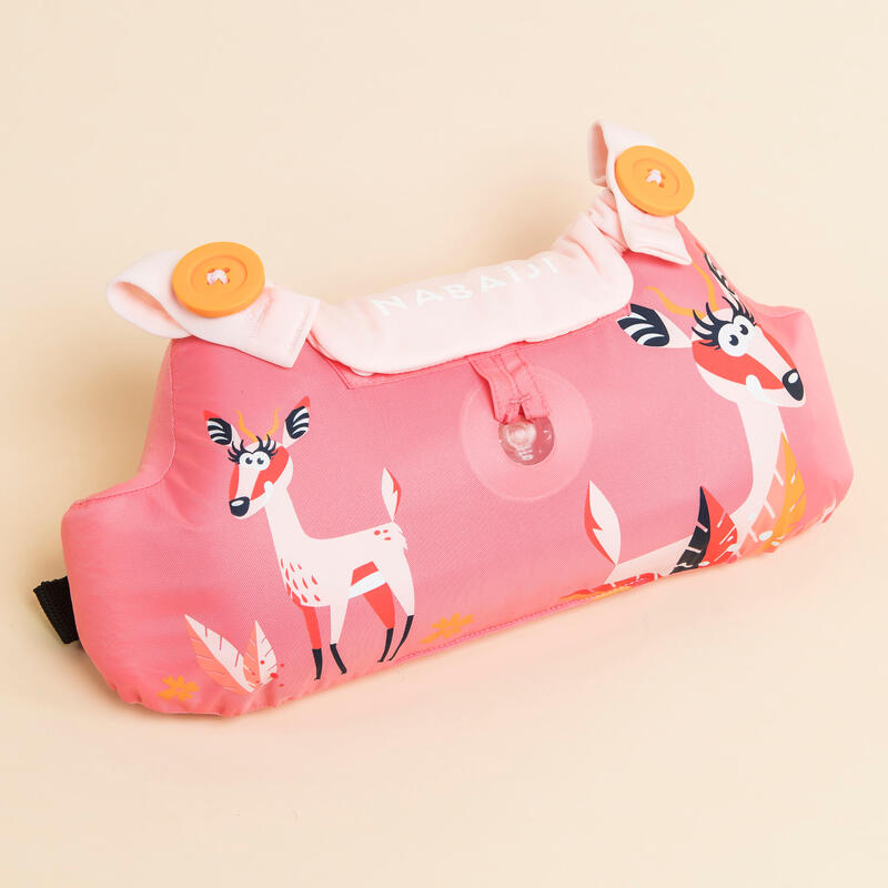 Schwimmflügel-Gurt Kinder - Tiswim wandelbar Gazelle 15–30 kg rosa 