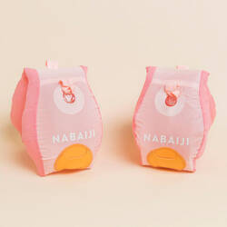Kids swimming adjustable pool armbands-waistband 15 to 30 kg Tiswim Gazelle pink