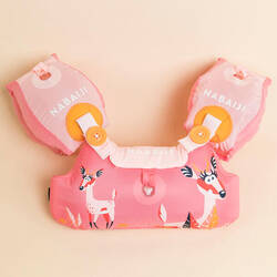Kids swimming adjustable pool armbands-waistband 15 to 30 kg Tiswim Gazelle pink
