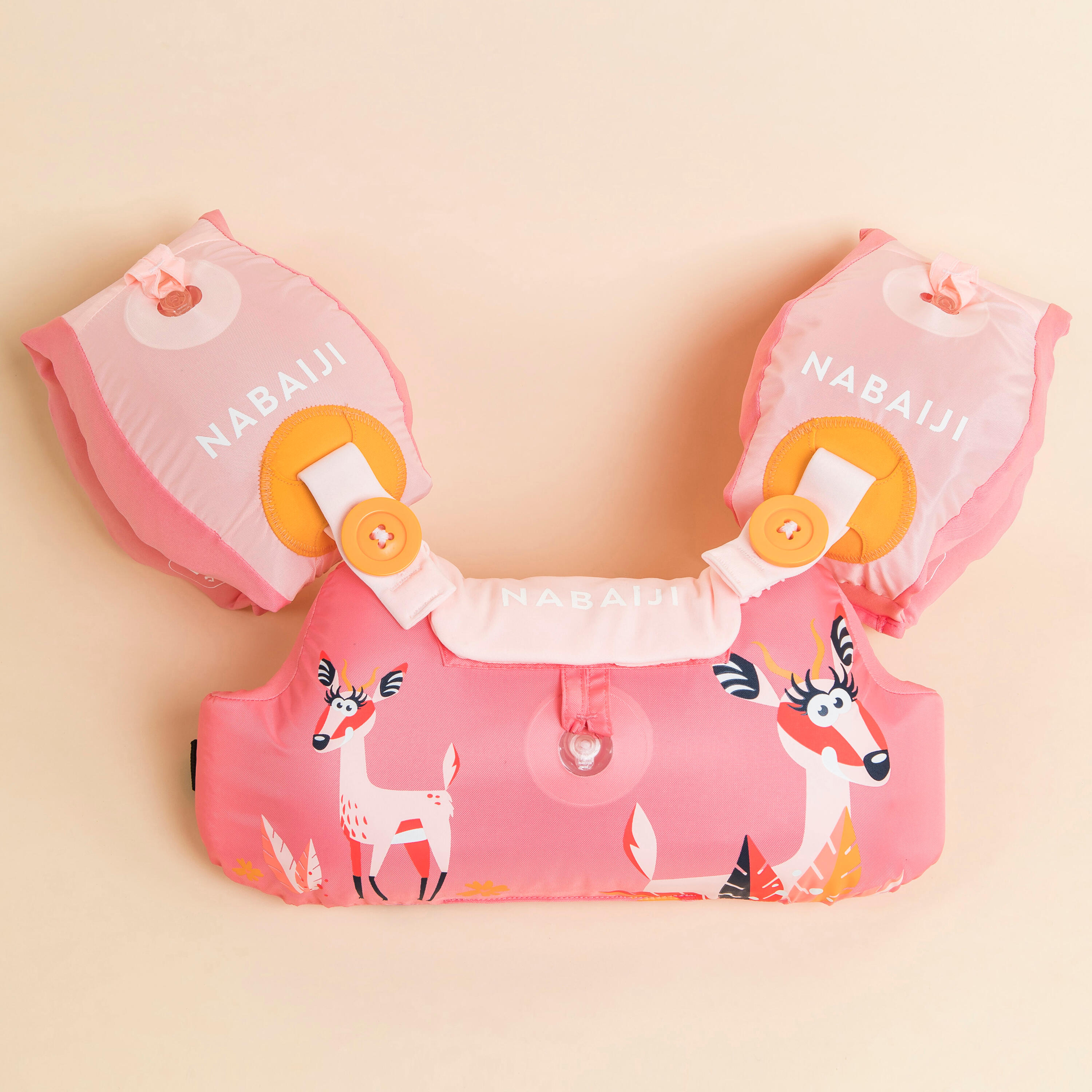 Schwimmflügel-Gürtel Schwimmbad, erweiterbar, Tiswim, Kinder 15-30 kg, pink 2/11