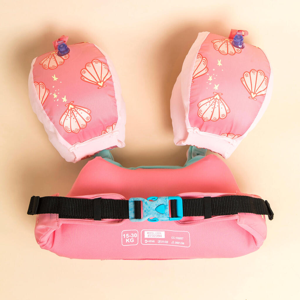 Brassards-Ceinture Piscine Evolutif TISWIM Enfant 15 à 30 kg Bleu 