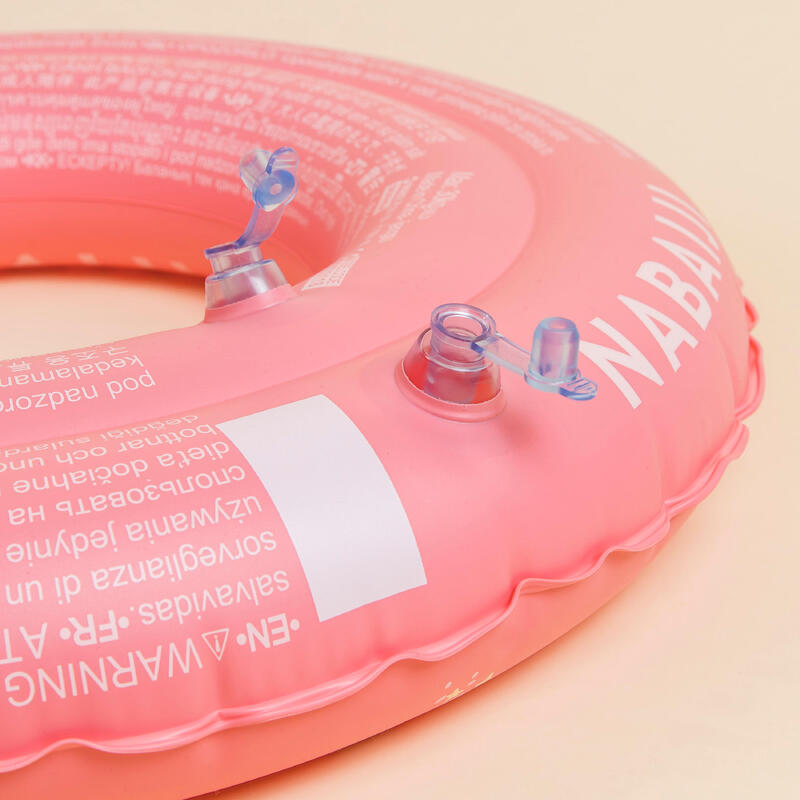 兒童款 51 cm 充氣式游泳圈 (適合 3 到 6 歲兒童) - 粉紅色水果印花