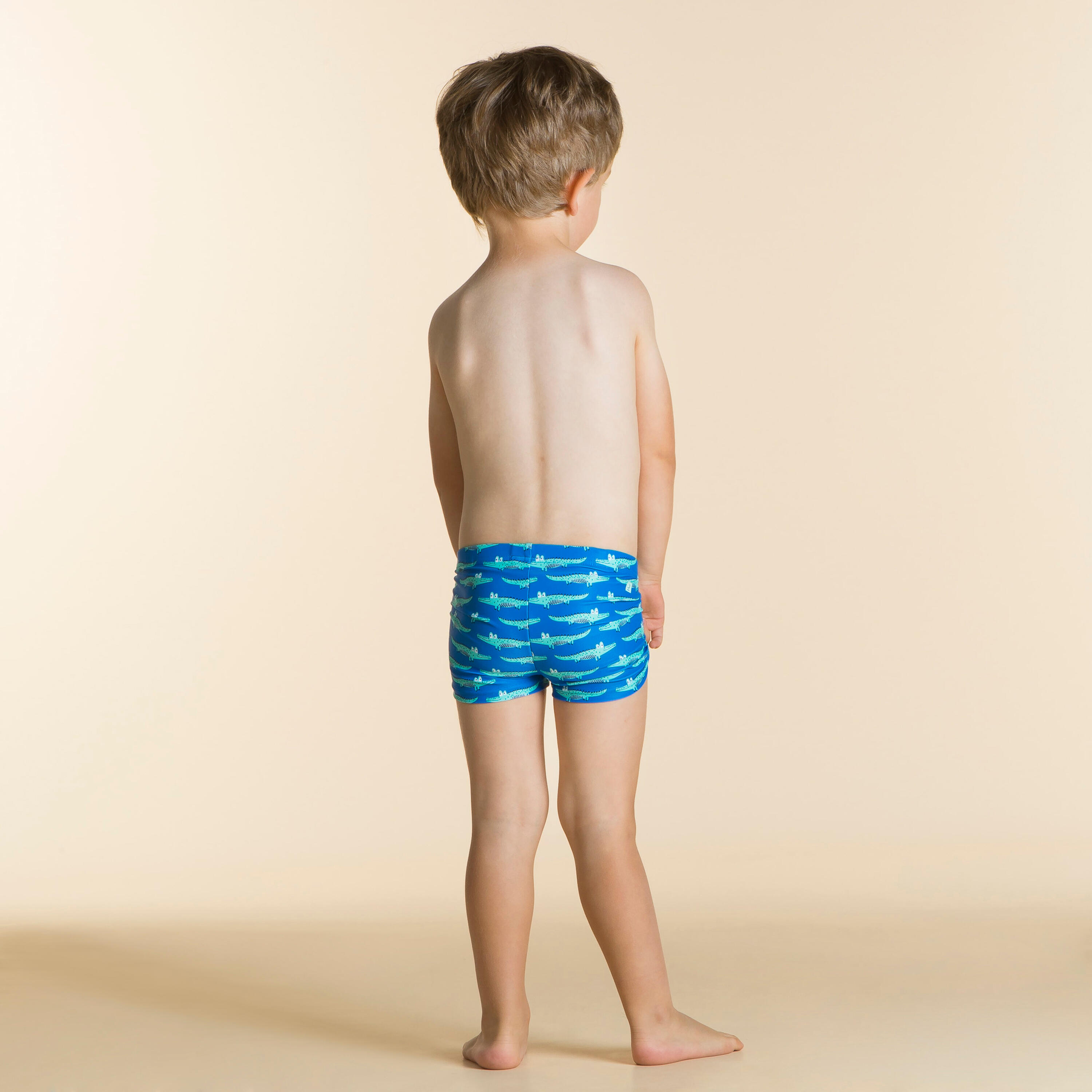 Boxer de bain bébé  enfant bleu crocodile 2/3