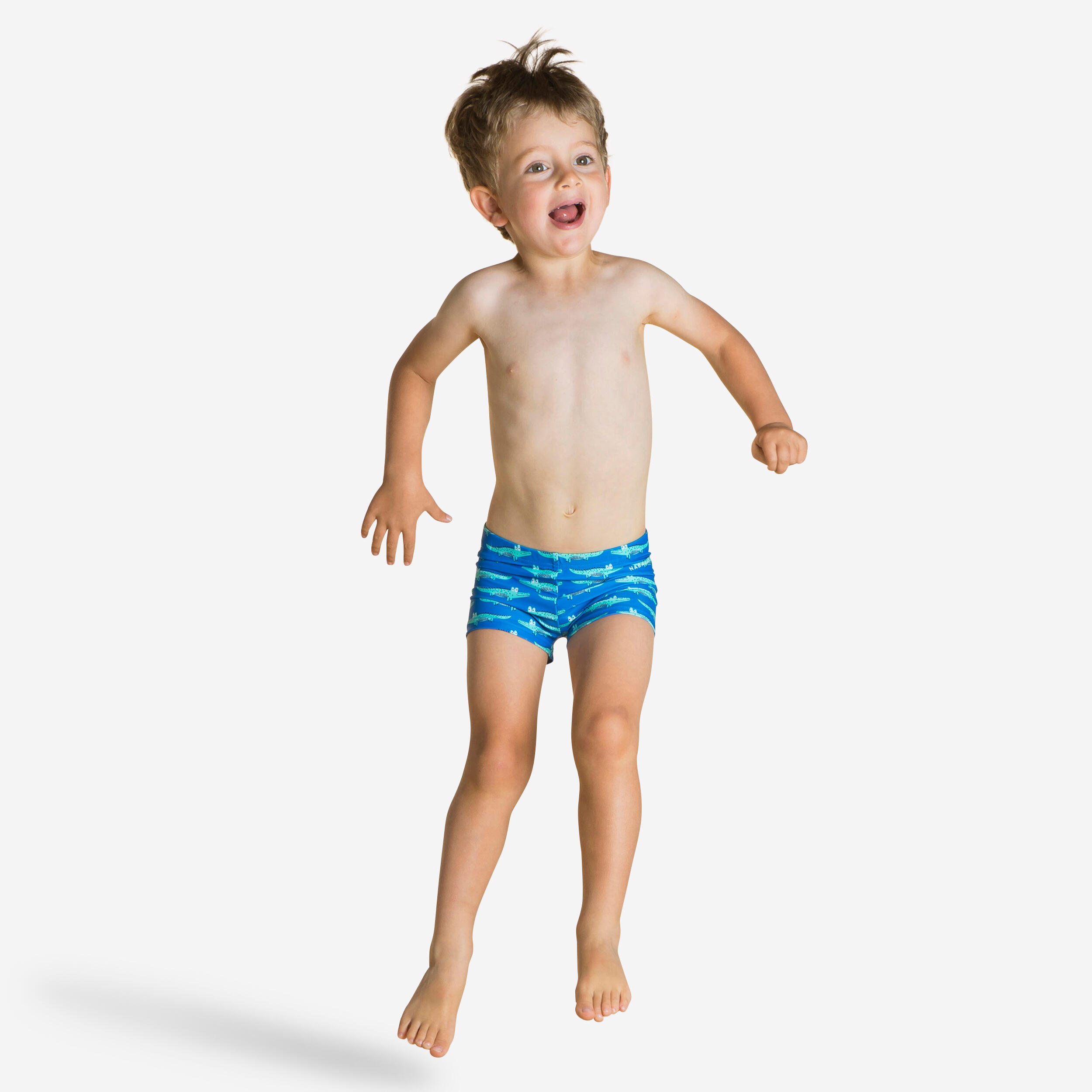 Baby/Kids Boxer Swimming shorts Blue Crocodile 1/4