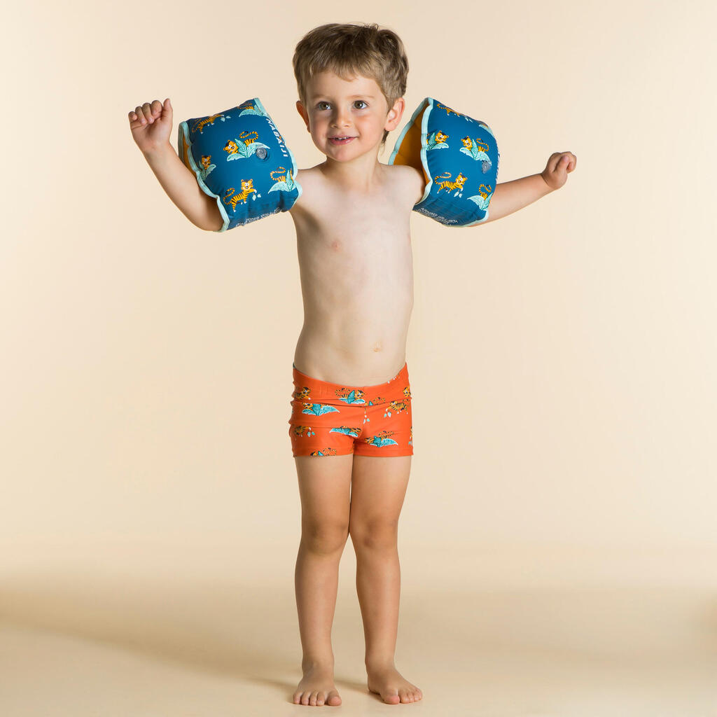 Swimming pool armbands with fabric interior for 15-30 kg kids 