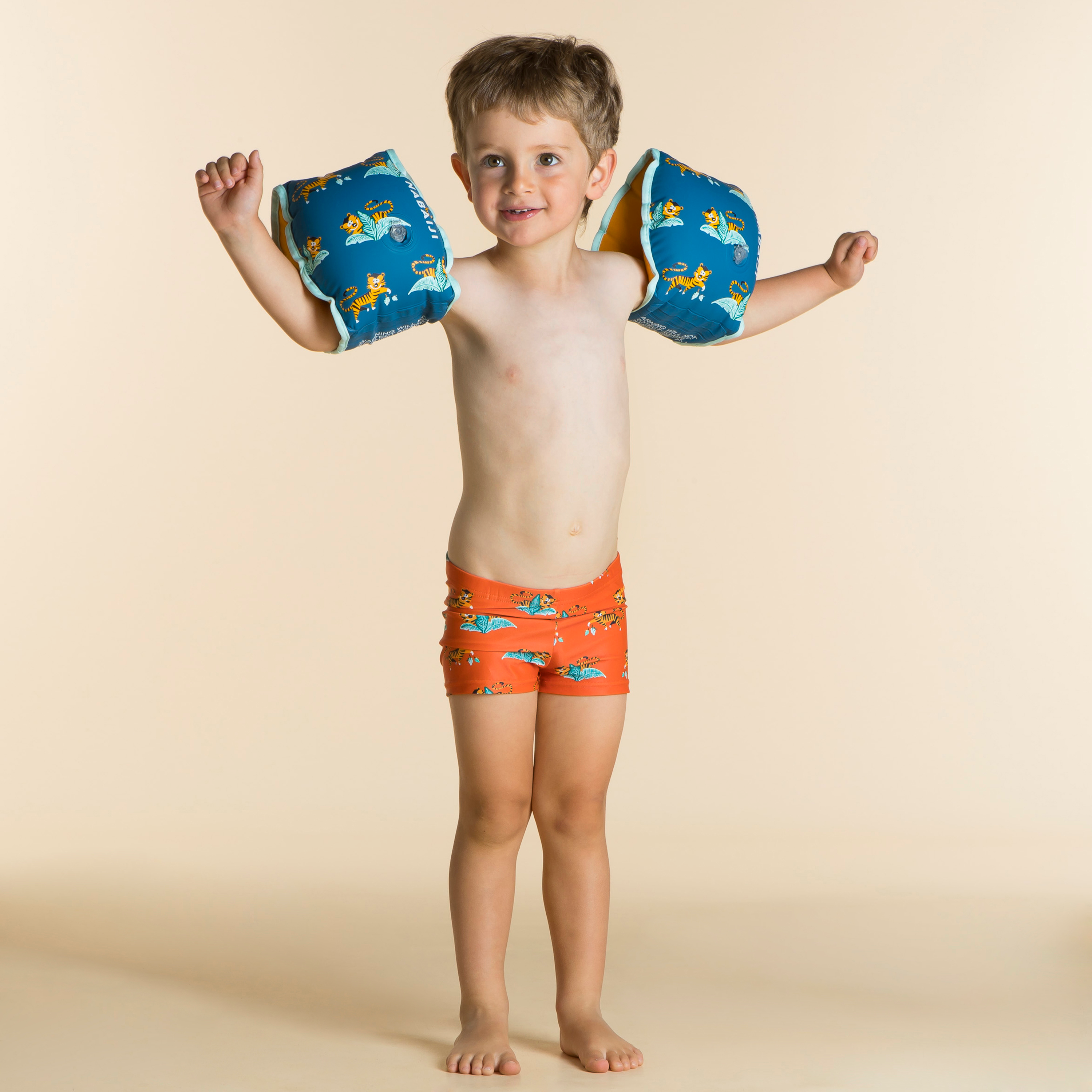 Brassards Piscine Bleu Imprimé Tigre Intérieur Tissu Enfant 15 -30 kg pour  les clubs et collectivités