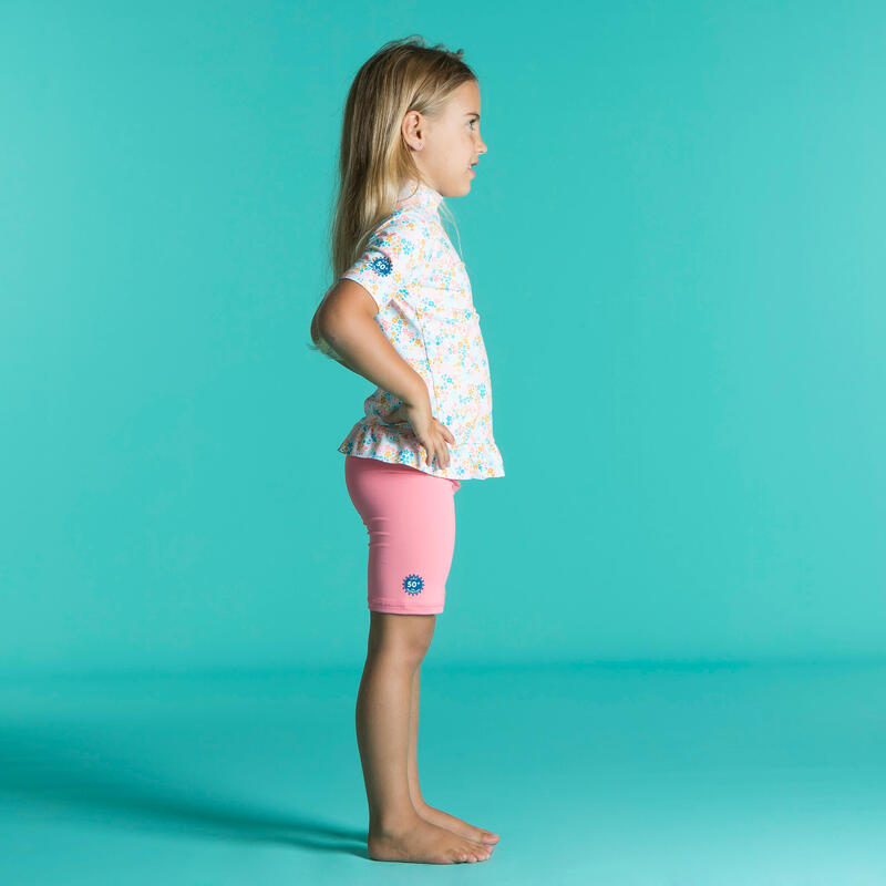 Pantaloncini anti-UV baby bambina rosa