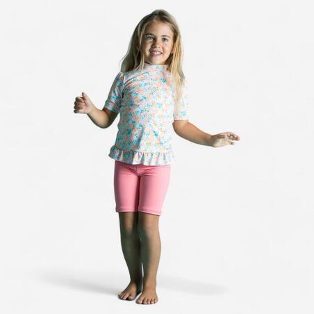 Bas De Maillot Mi Long Anti UV Bébé / Enfant Rose