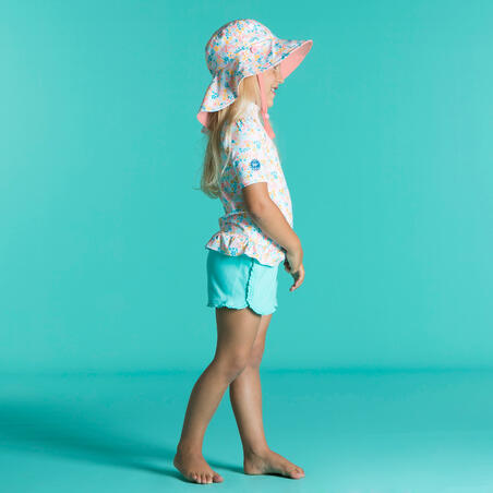 Svetloroze dečji šešir s UV zaštitom