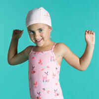 Baby Bathing Cap Gazelle Mesh Print Pink