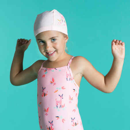Rožnata mrežasta plavalna kapa za malčke 