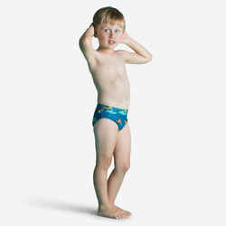 Baby / Kids’ Swim Briefs - Blue with Tiger Print