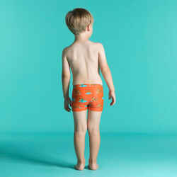 Baby / Kids' Swimming Boxers - Tiger Print Dark Orange