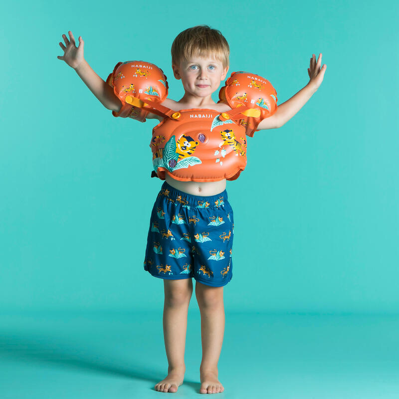 Badeshorts Print Tiger Baby/Kinder dunkelblau 