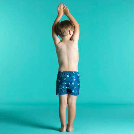 Baby Washable Swimming Nappy Boxer - Blue Printed