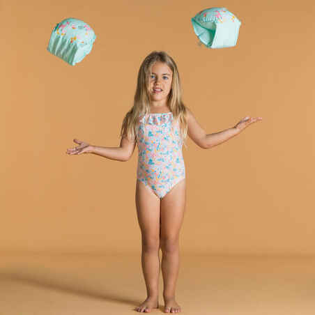 Baby Girls' One-Piece Swimsuit Print With Ruffles