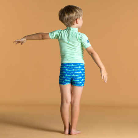 חולצת טי קצרה עם הגנת UV לתינוקות - ירוק בהיר