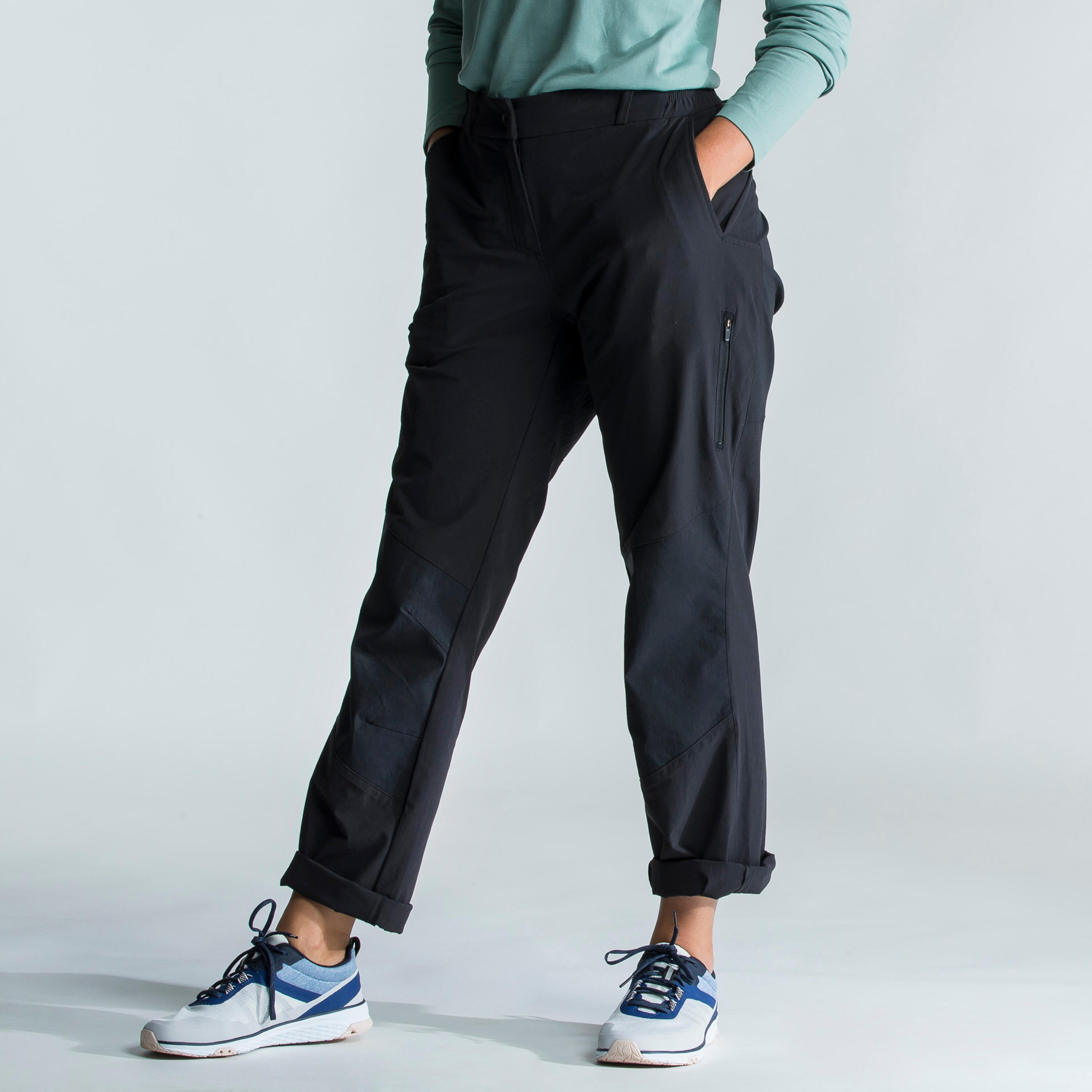 Women's Sailing 500 sailing trousers - black 5/13