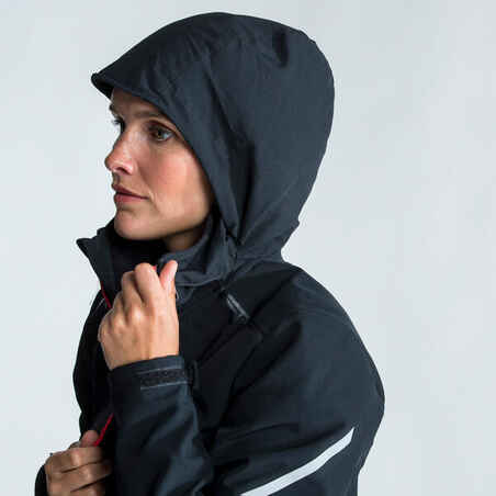 Women's Sailing Windproof Softshell Jacket 900 - Black