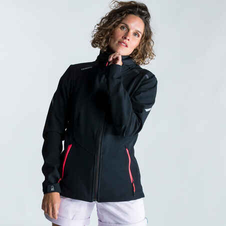 Women's Sailing Windproof Softshell Jacket 900 - Black
