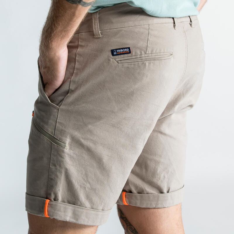 Bermuda Shorts Segeln Herren strapazierfähig 100 beige