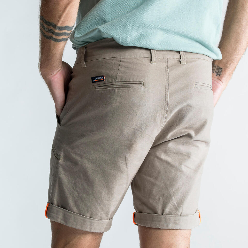 Men's Sailing Bermuda Shorts SAILING 100 khaki