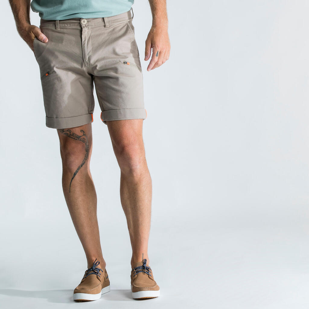 Bermuda Shorts Segeln Herren strapazierfähig 100 khaki