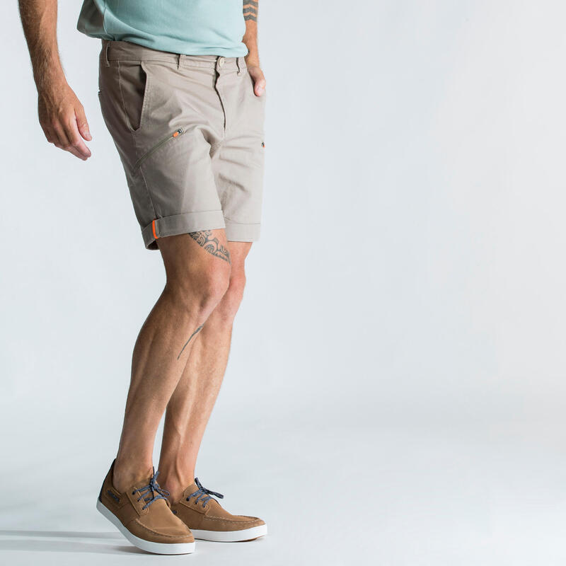 Bermuda Shorts Segeln Herren strapazierfähig 100 beige