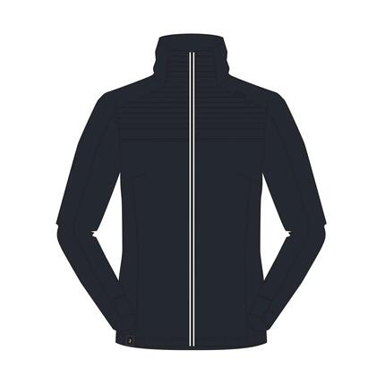 Veste de ski en laine mérinos chaude et respirante femme, 500warm bleu marine