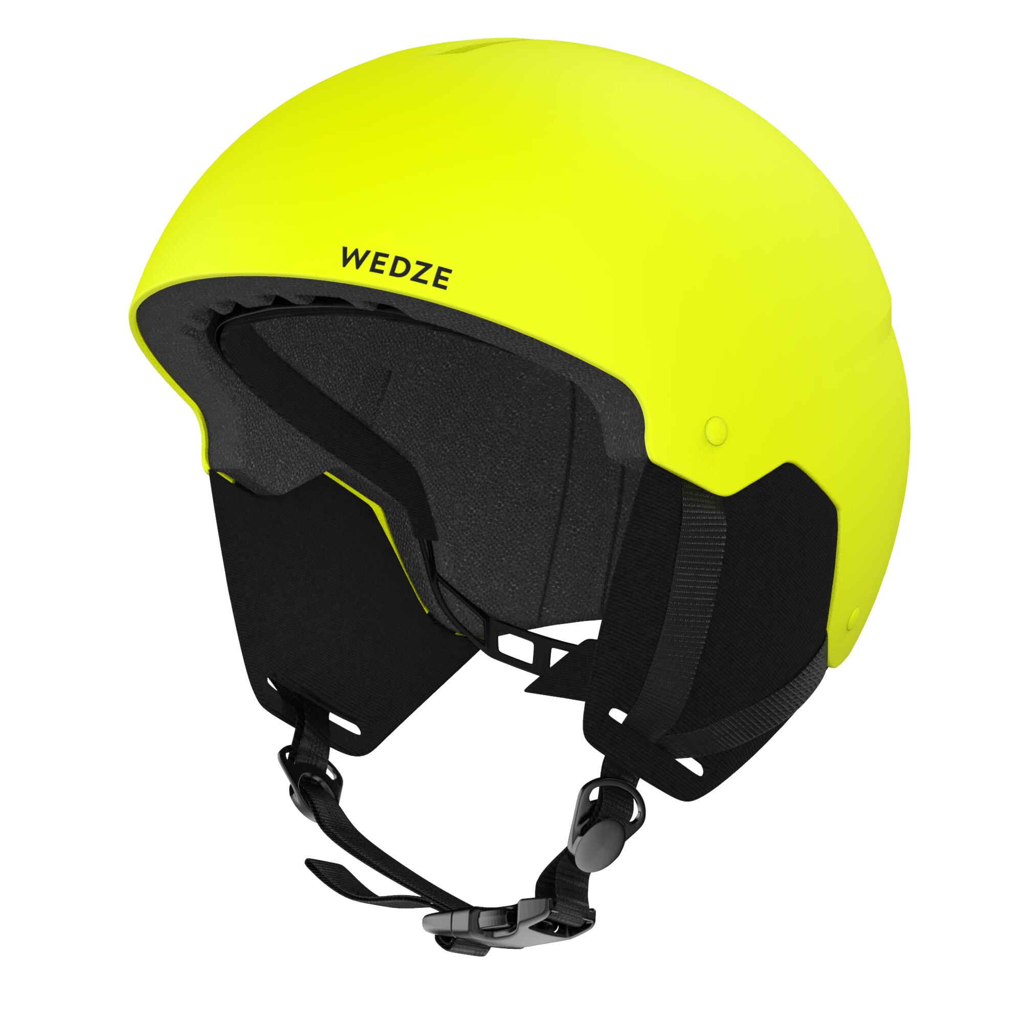 KIDS SKI HELMET H100 NEON YELLOW