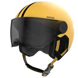 H-KID 550 CHILDREN'S SKI HELMET WITH VISOR YELLOW STRIPES