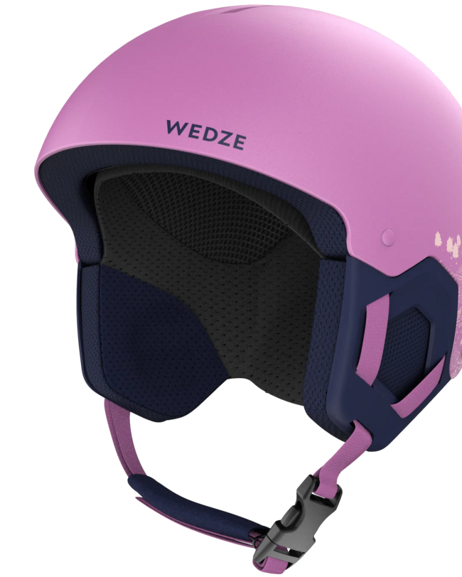 KIDS’ SKI HELMET H-KID 500 Pink pattern