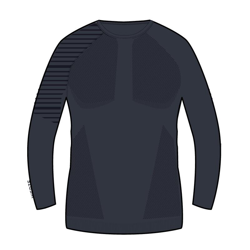 Thermoshirt voor skiën voor heren BL 980 seamless blauw/grijs