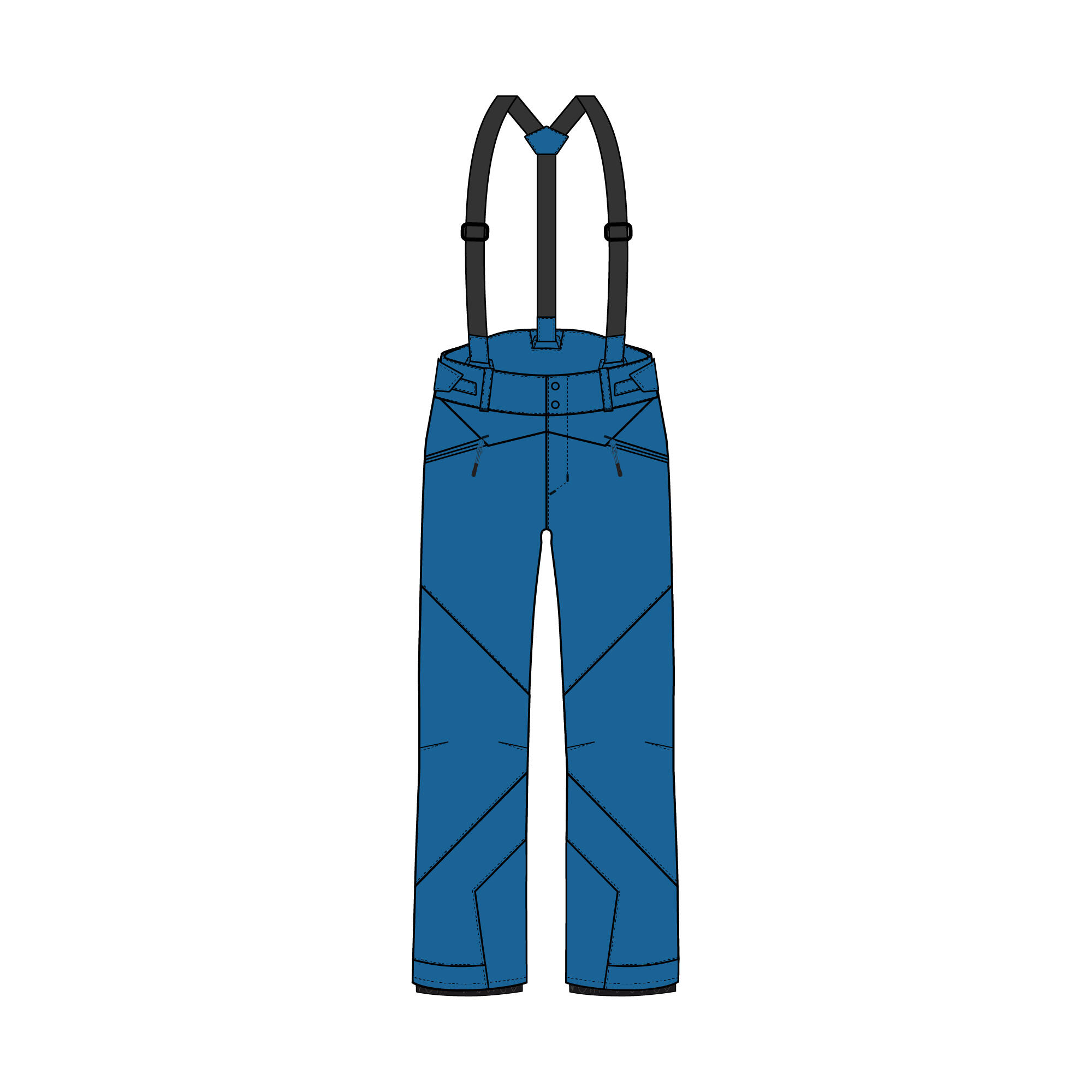 MEN’S WARM SKI TROUSERS - 180 BLUE 2/12