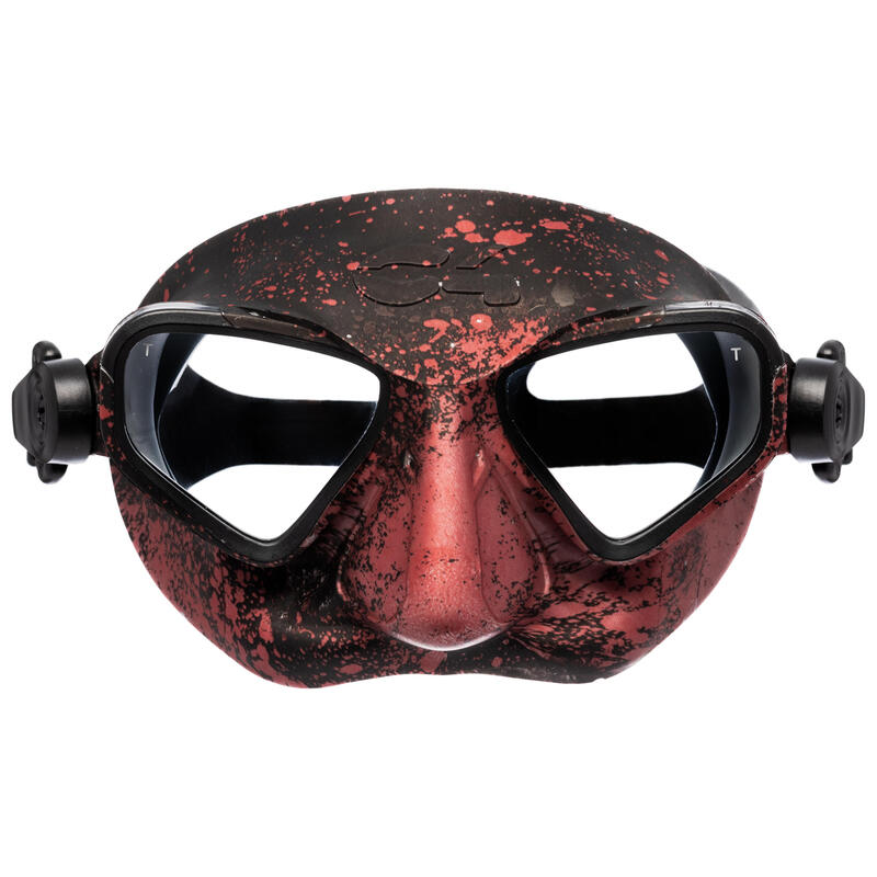 Máscara de Pesca Submarina y Apnea C4 Carbon Falcon Firestone Rojo Camuflaje
