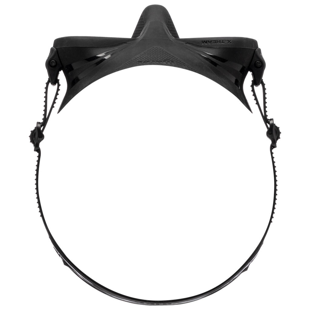 Maska na podmorský lov a potápanie bez prístroja X-Stream čierna
