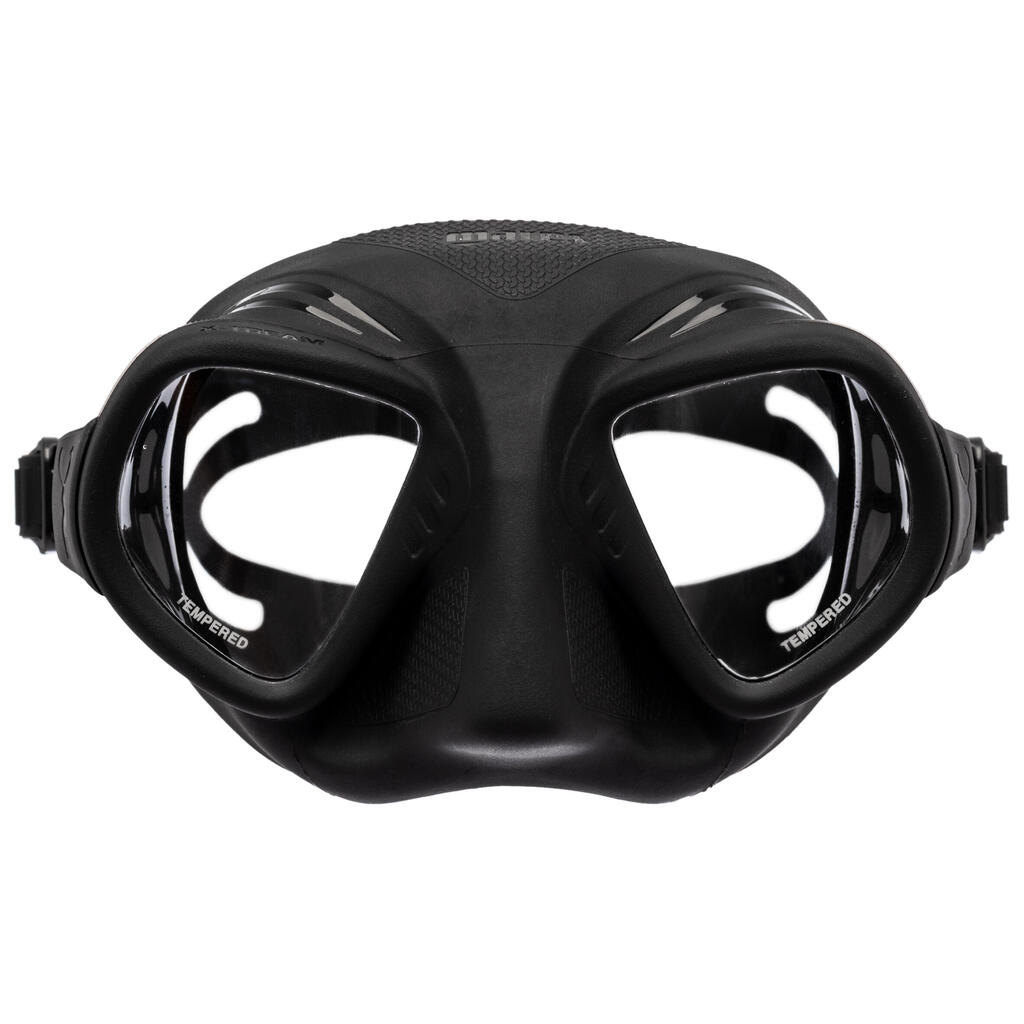 Maska na podmorský lov a potápanie bez prístroja X-Stream čierna