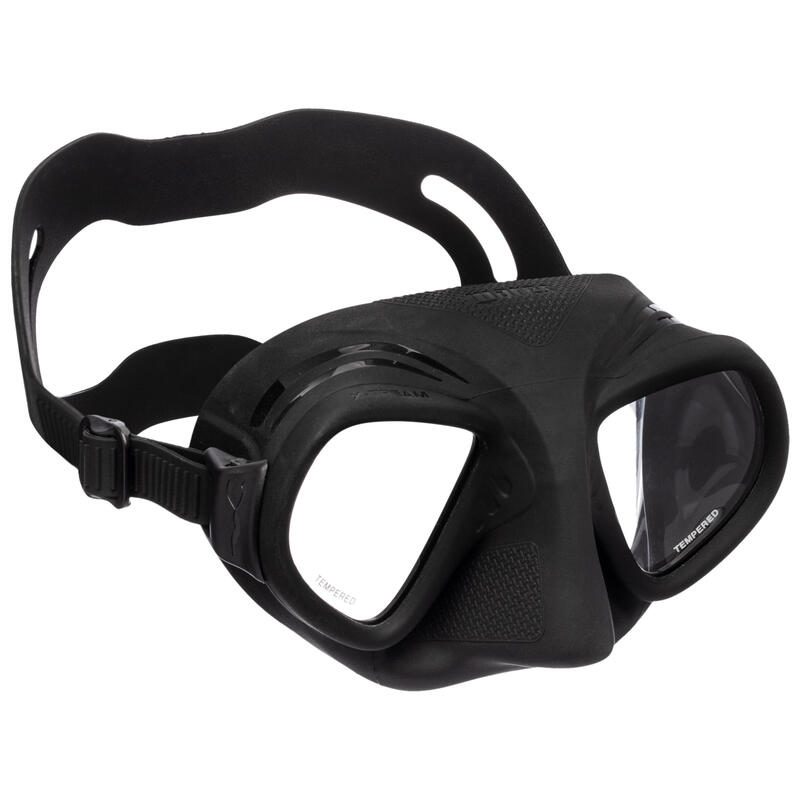 Maschera apnea pesca subacquea X-STREAM nera