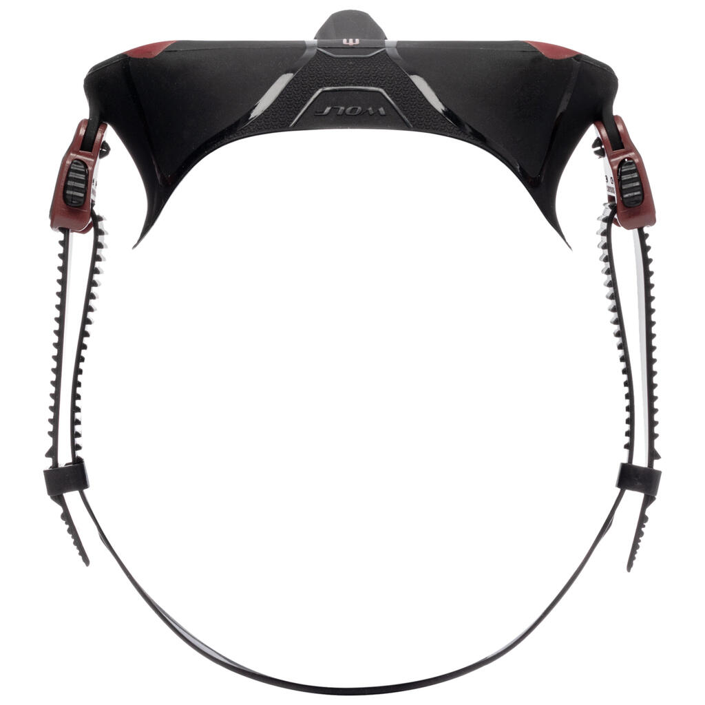 SPEARFISHING AND FREEDIVING MASK WOLF - BLACK/RED