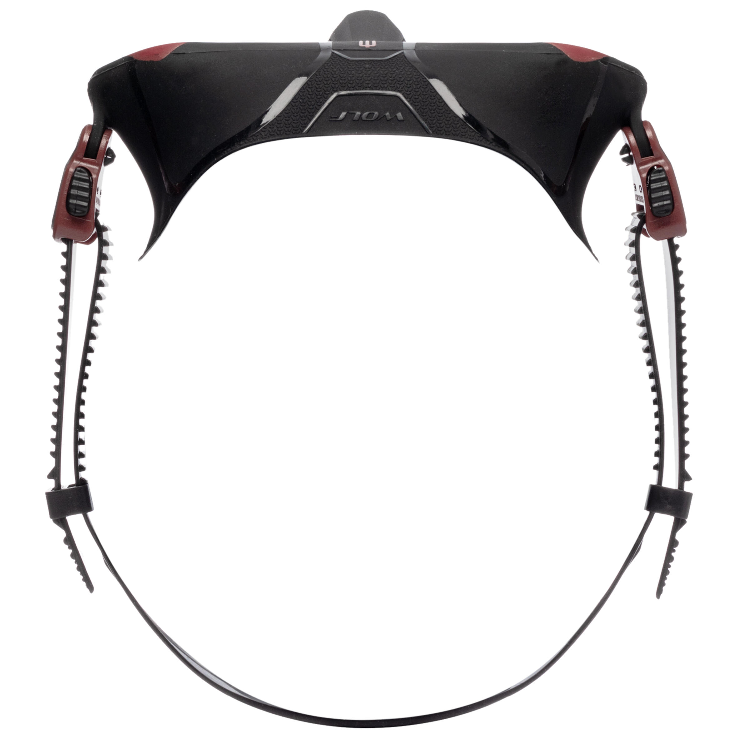 SPEARFISHING AND FREEDIVING MASK WOLF - BLACK/RED 4/8