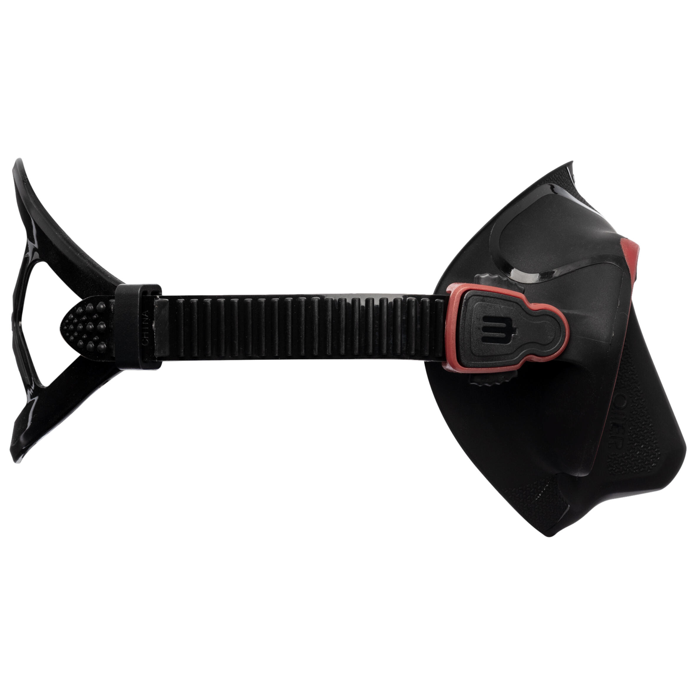 SPEARFISHING AND FREEDIVING MASK WOLF - BLACK/RED 3/8