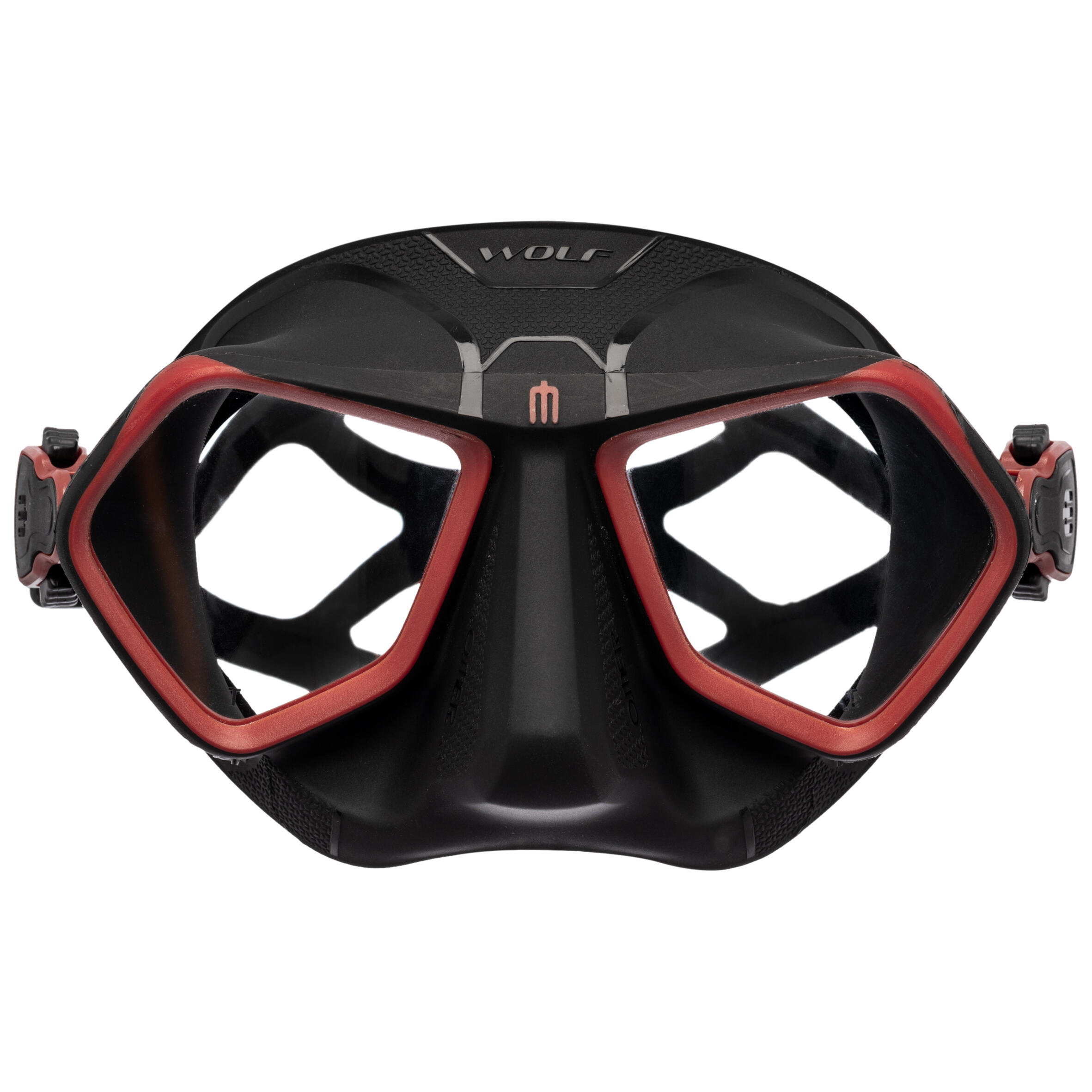 SPEARFISHING AND FREEDIVING MASK WOLF - BLACK/RED 2/8