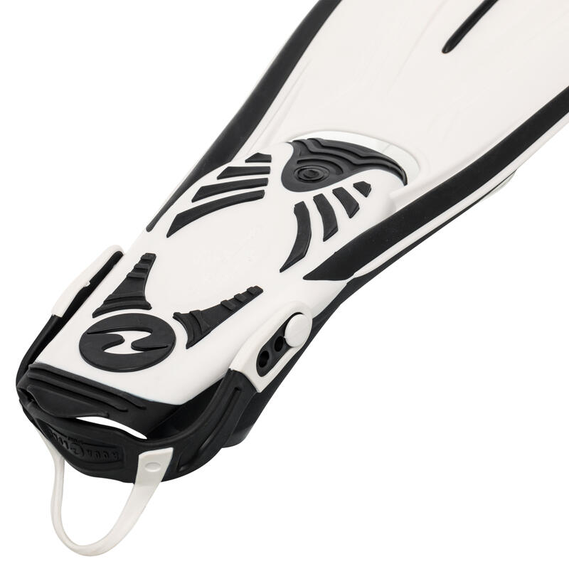 Aletas Snorkel Aqualung Amika Adulto Negro Blanco